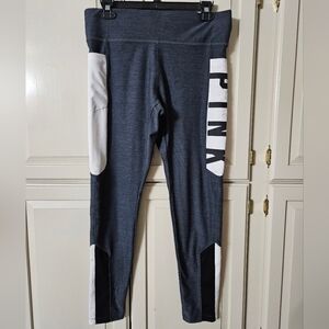 Victoria's Secret Gray and White Color-Block Leggings Like New